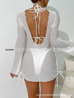 Cache-maillot sexy à manches longues pour femmes