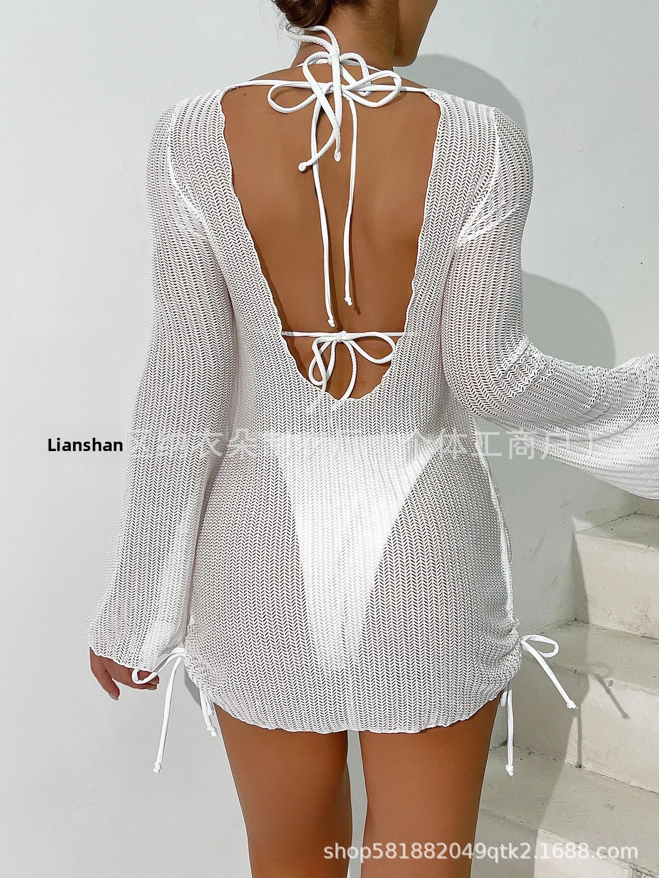 Cache-maillot sexy à manches longues pour femmes