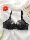 Soutien-gorge sexy en dentelle respirante brodée pour femmes