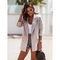 Manteau à manches longues et col croisé pour femmes