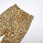 Ensemble 2 pièces imprimé léopard sauvage débardeur sans bretelles + Leggings assortis pour femmes