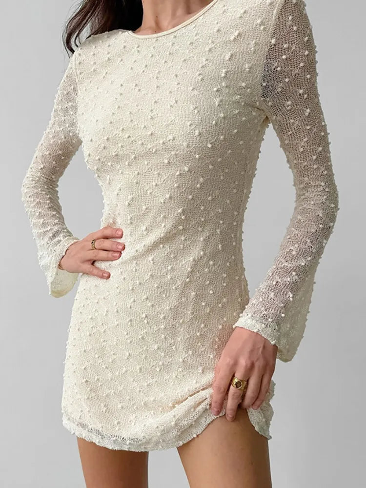 Robes courtes sexy à col rond pour femmes