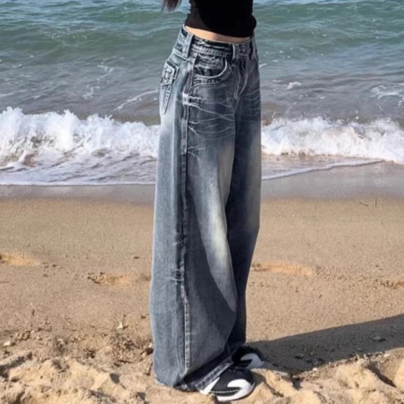 Jean bleu vintage pour femmes