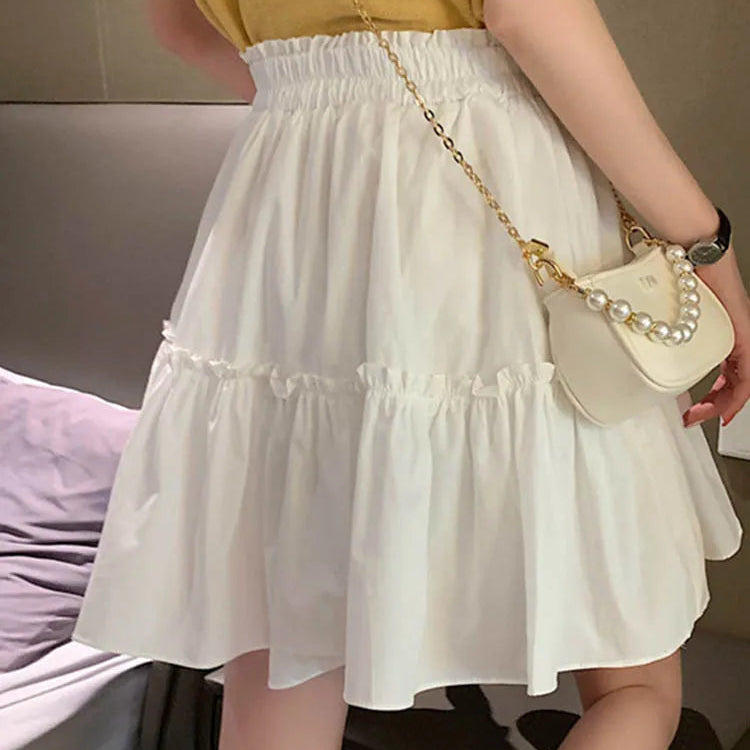 Jupe courte plissée taille haute pour femmes