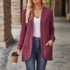 Gilet ample et uni pour femmes