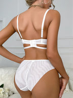 Ensemble Soutien-gorge creux et culotte taille basse pour femme