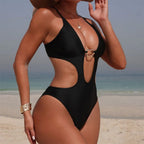 Maillot de bain évidé une pièce pour femmes