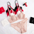 Ensemble de lingerie sexy en dentelle soutien-gorge et culotte pour femmes
