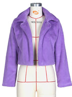 Manteau court en fausse fourrure pour femmes