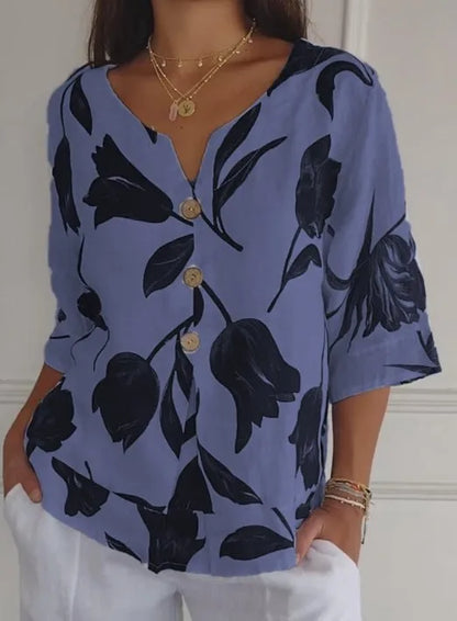 Chemise Femme – Col Trois-Quarts