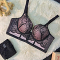 Ensembles de lingerie soutien-gorge push-up en coton, culotte froncée pour femmes