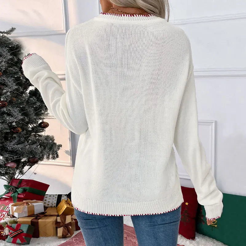 Pull en maille à col rond pour femmes