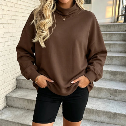 Sweat Uni Femme – Col Montant