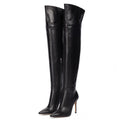 Botte noires en cuir pour femmes