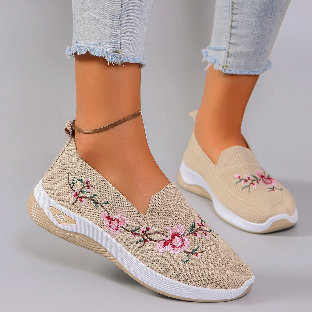 Chaussures plates d'été en maille respirante pour femmes
