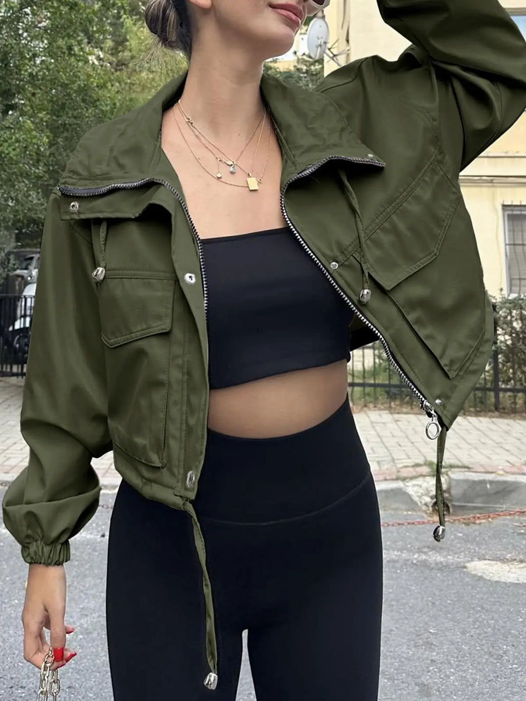 Veste courte d'automne pour femmes