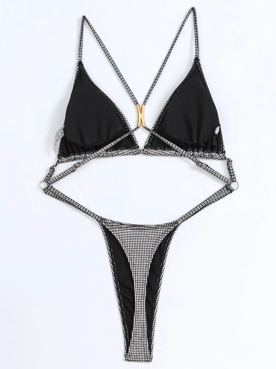 Maillots de bain une pièce en cuir PU pour femmes