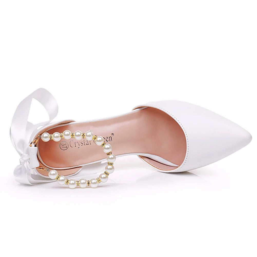Sandales pointues en cuir pour femmes