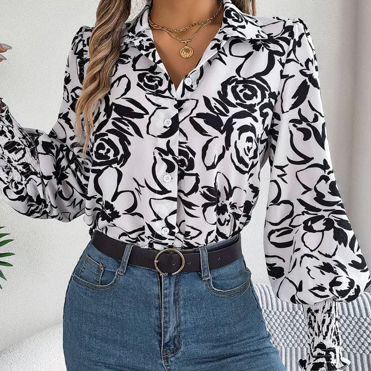 Chemise élégante à simple boutonnage pour femmes