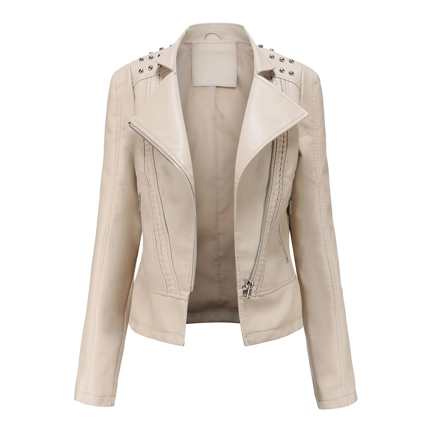 Veste en similicuir souple pour femmes