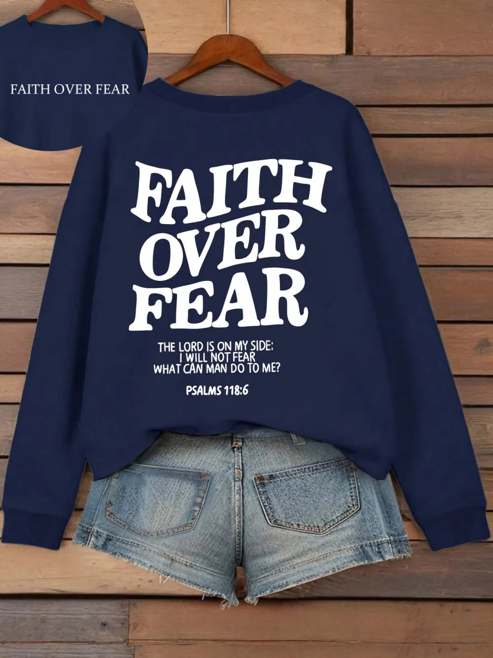 Sweat à Capuche Oversize Femme – Faith Over Fear