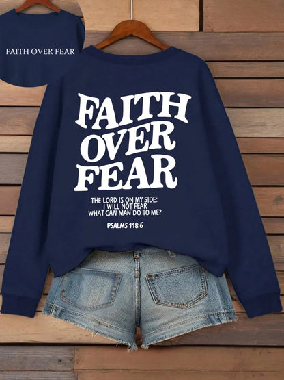 Sweat à Capuche Oversize Femme – Faith Over Fear