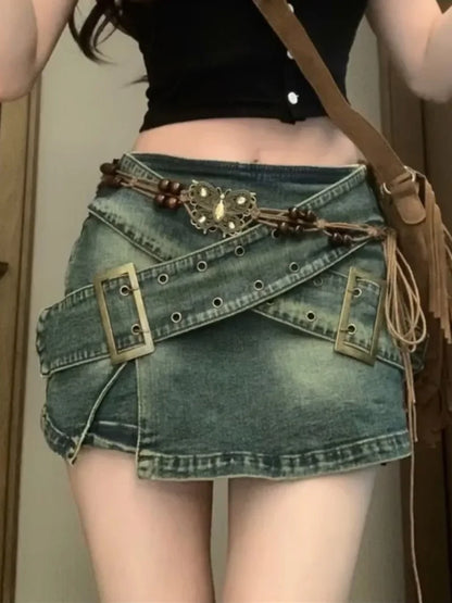 Mini-Jupe en Jean Femme – Taille Haute