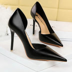Escarpins en cuir de qualité à talons hauts pour femmes
