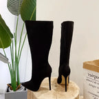 Botte à bout pointu et talons hauts pour femmes