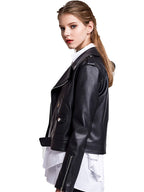 Veste en faux cuir pour femmes