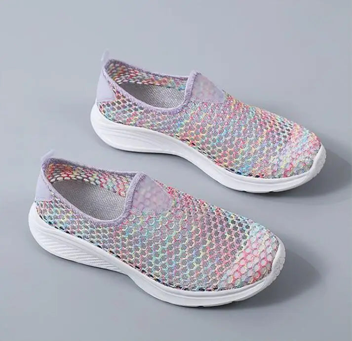 Baskets en maille ajourées pour femmes