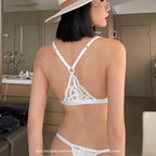 Ensemble de soutien-gorge et string en dentelle pour femmes