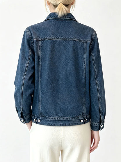 Veste en Jean Bleu Femme – Classique Boutonnée
