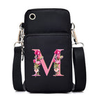 Sac à bandoulière série lettres Sakura rose pour téléphone portable pour femmes