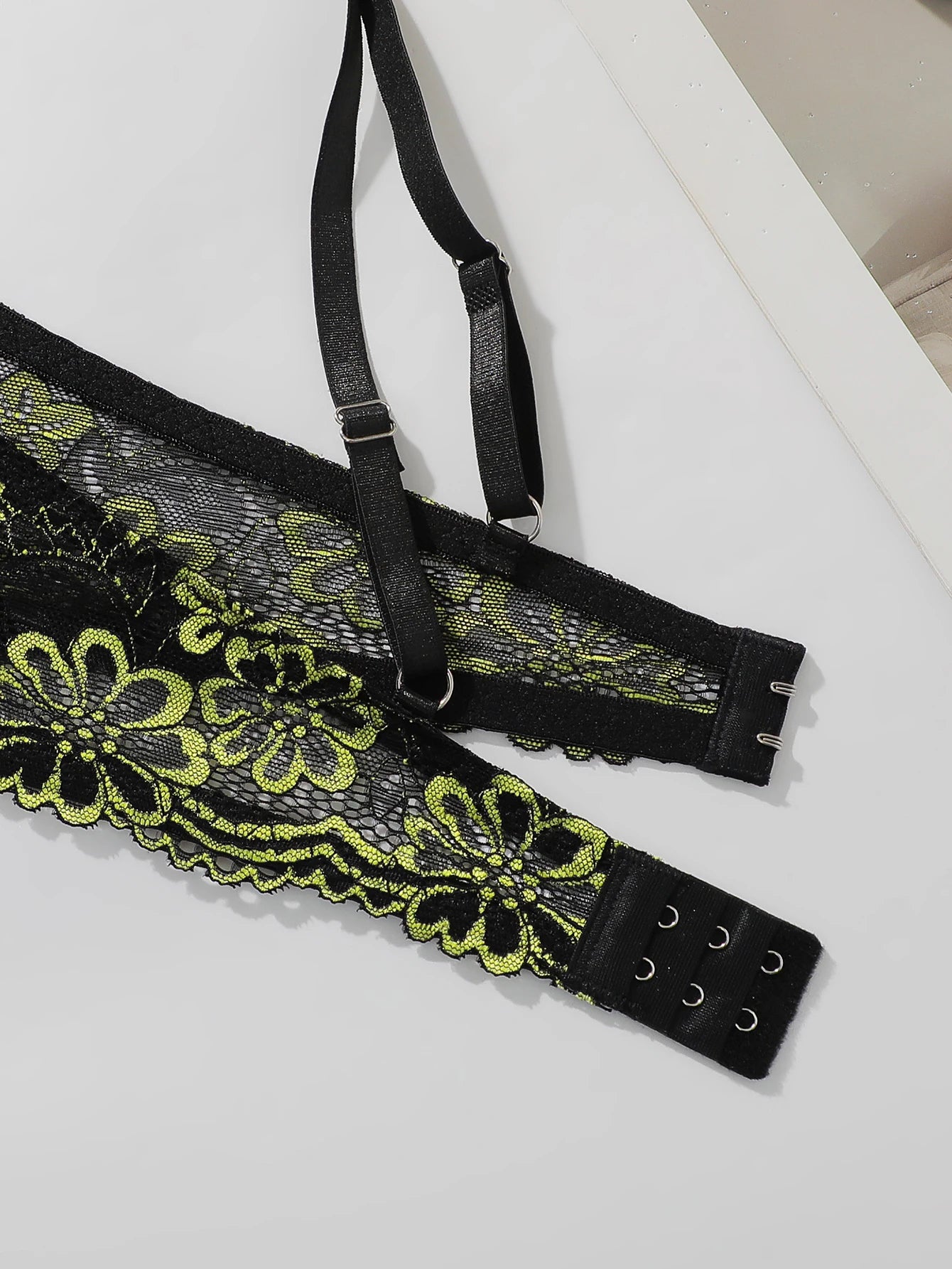 Soutien-gorge sexy en dentelle florale brodée pour femmes