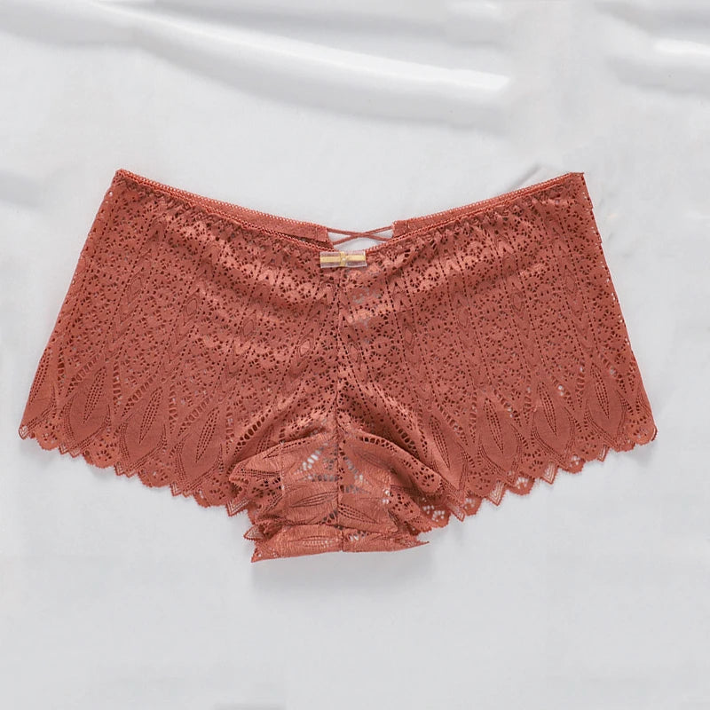 Culotte en dentelle transparente pour femmes