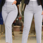 Pantalon plissé à fermeture éclair pour femmes
