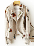 Veste en faux cuir vintage pour femmes