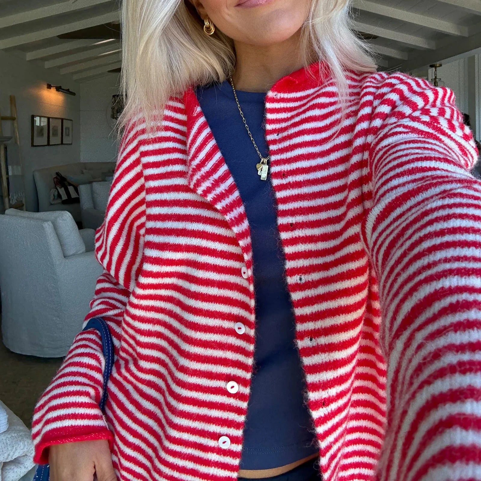 Pull cardigan à manches longues pour femmes