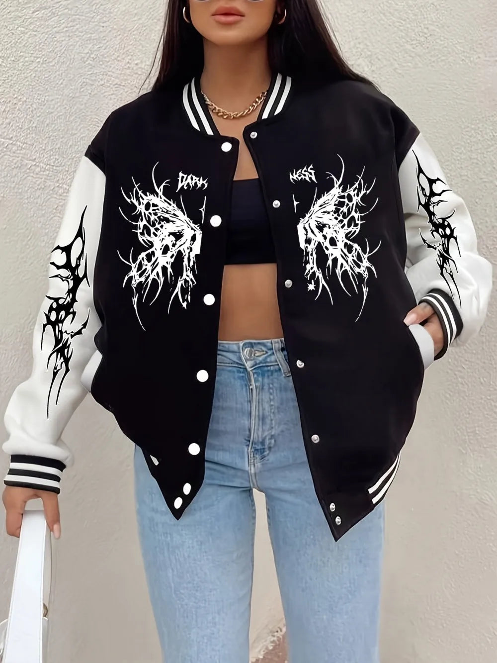 Veste Baseball Femme – Imprimé The Butterfly Dream