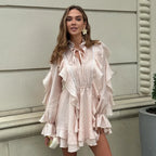 Robe mini à volants pour femmes