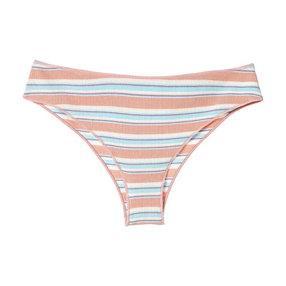 String Coton Femme – Rayures Arc-en-Ciel