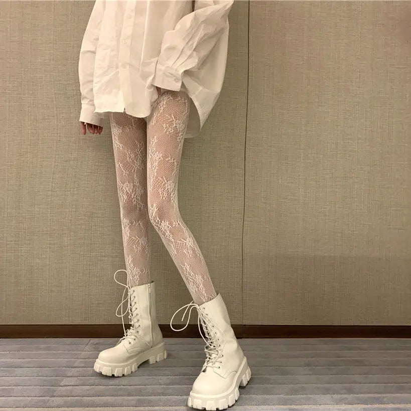 Collants évidé en dentelle pour femmes
