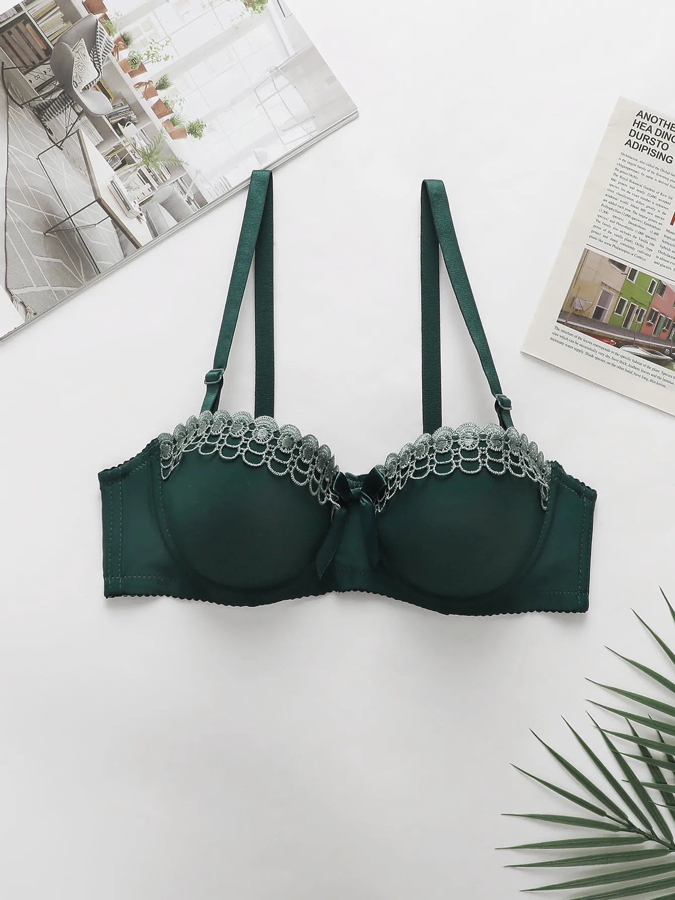 Soutien-gorge à fleurs brodées pour femmes