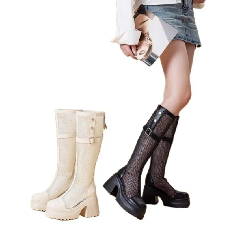 Bottes haute en cuir pour femmes