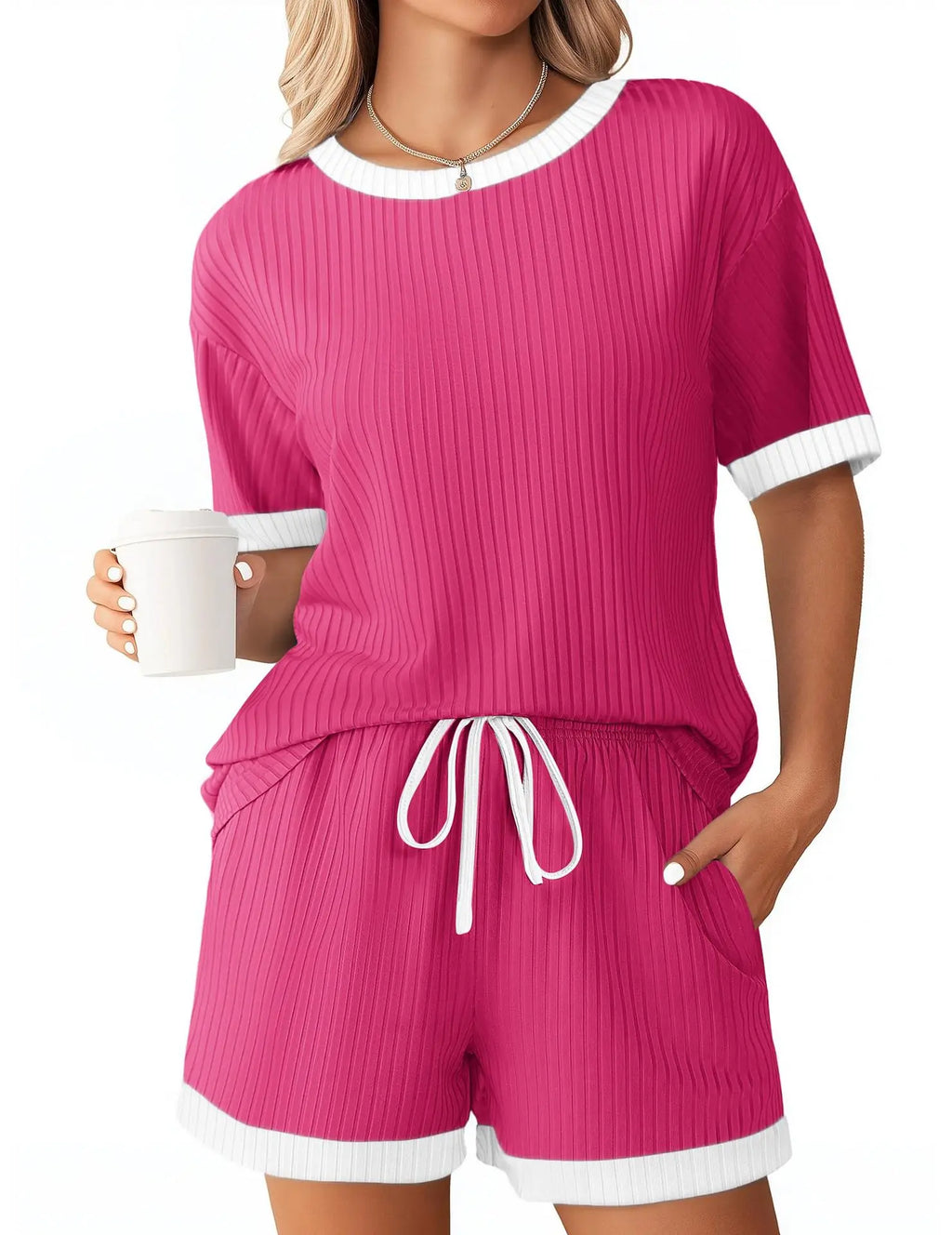 Ensemble short courts décontracté pour femmes