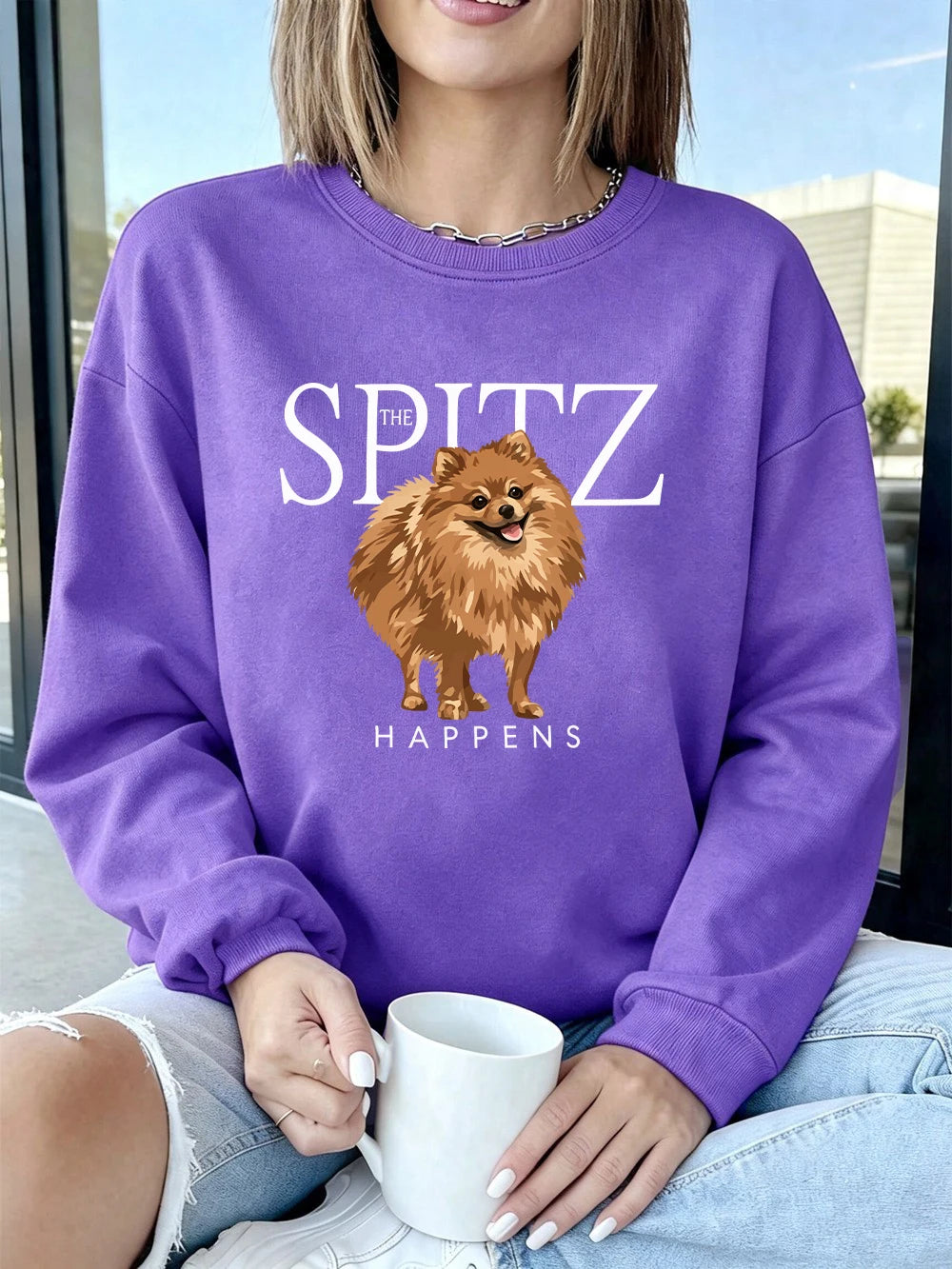 Sweat-shirts imprimés The Spitz Happens pour femmes