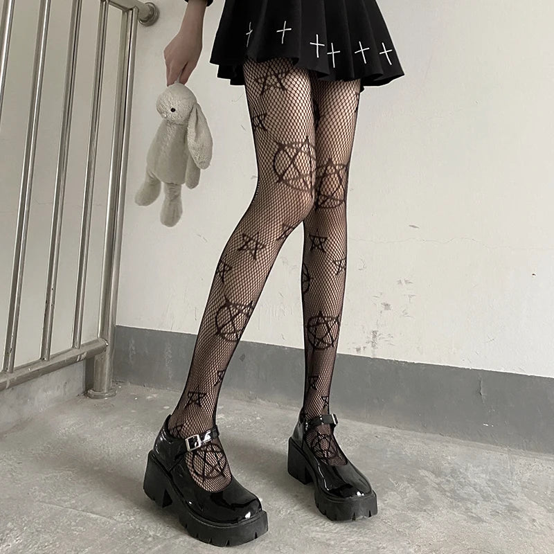 Collants résille floraux sexy pour femmes