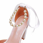 Sandales pointues en cuir pour femmes