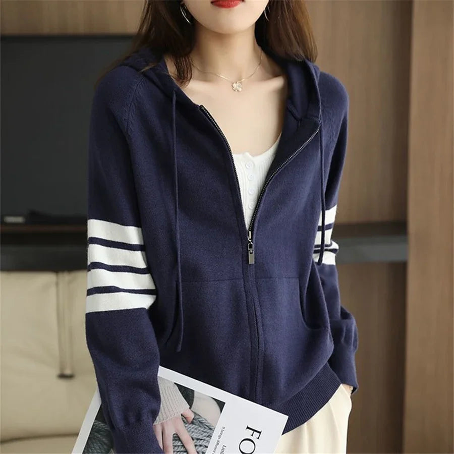 Vestes cardigan à capuche pour femmes